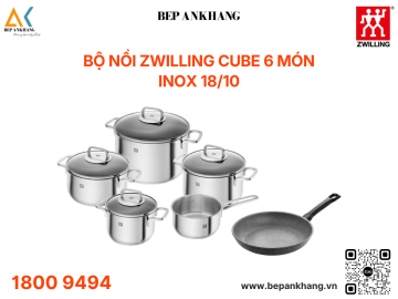 Bộ nồi Zwilling Cube 6 món Inox 18/10